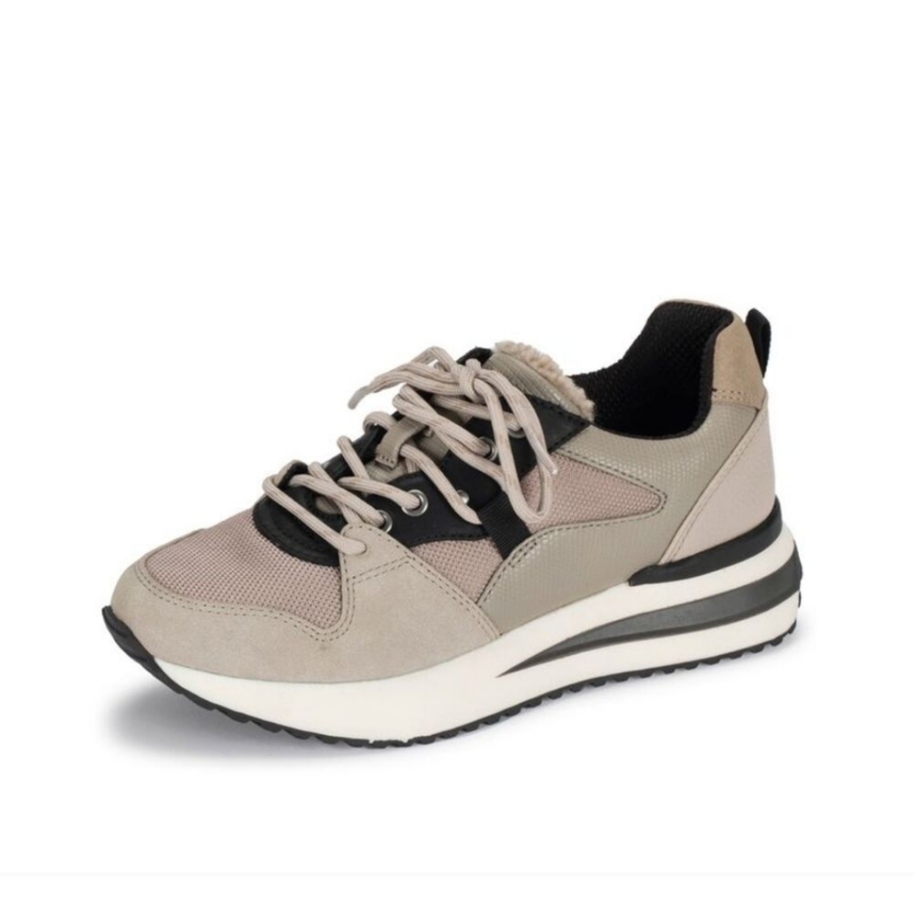 BareTraps Beige and Black Women's Sneakers